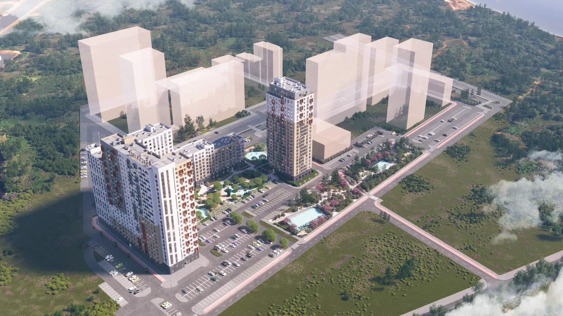 Квартал Мятный в городском окружении Тюмени